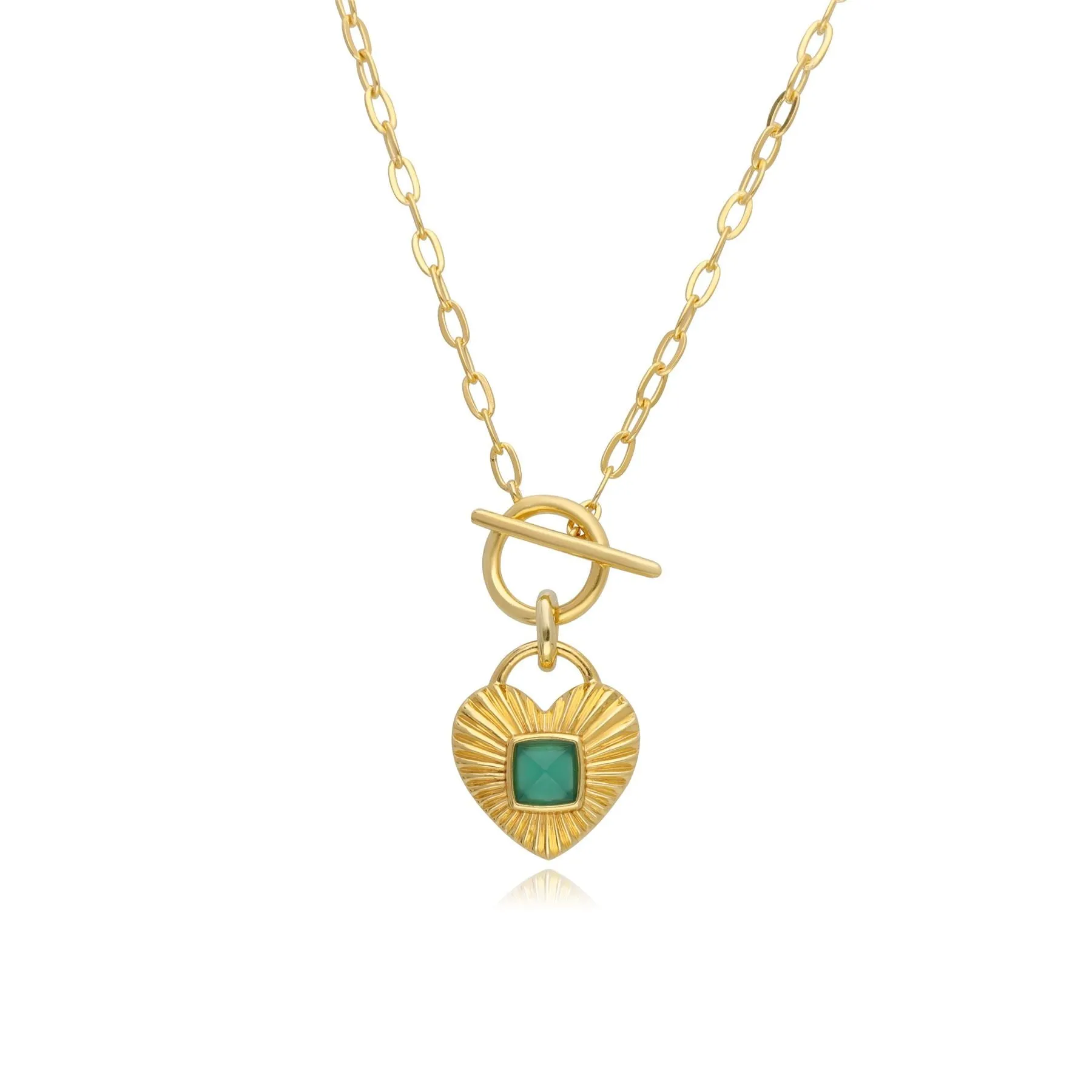 Queen of Hearts Chalcedon T Bar Halskette