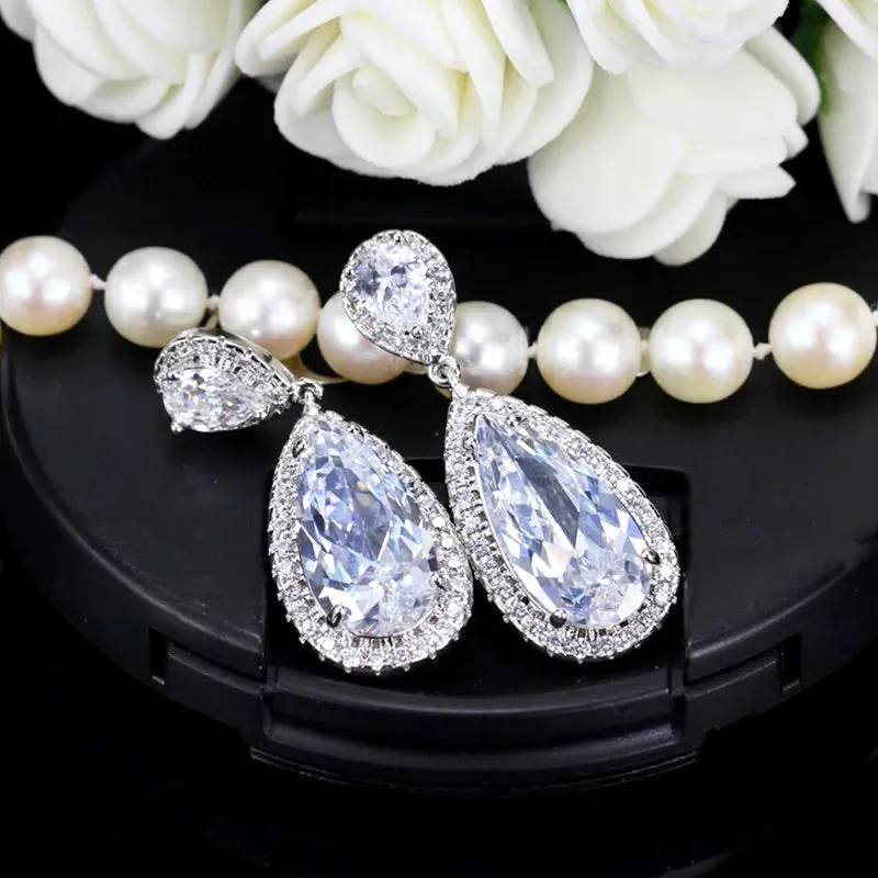 "Vianne" - Cubic Zirconia Bridal Earrings