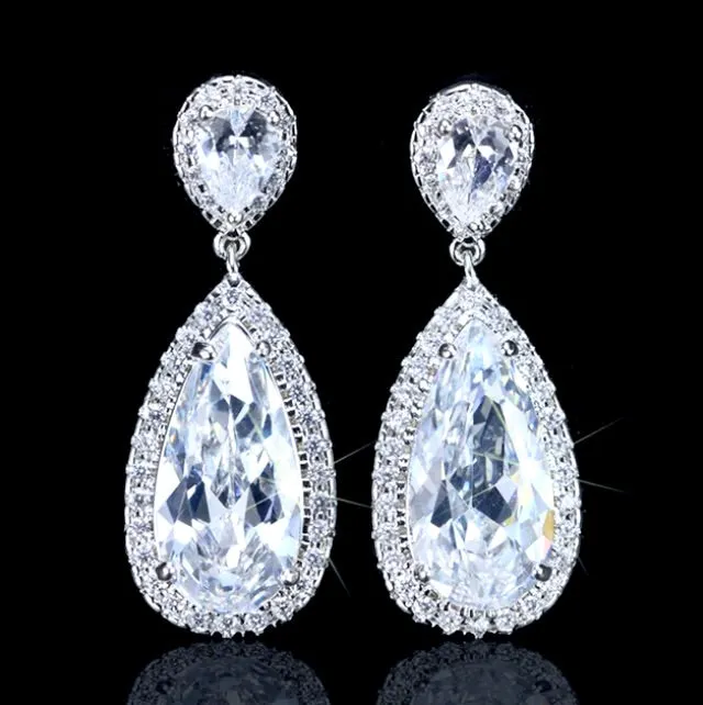 "Vianne" - Cubic Zirconia Bridal Earrings