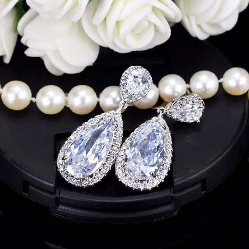 "Vianne" - Cubic Zirconia Bridal Earrings