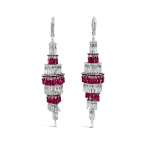 Ruby & Diamond Chandelier Earrings