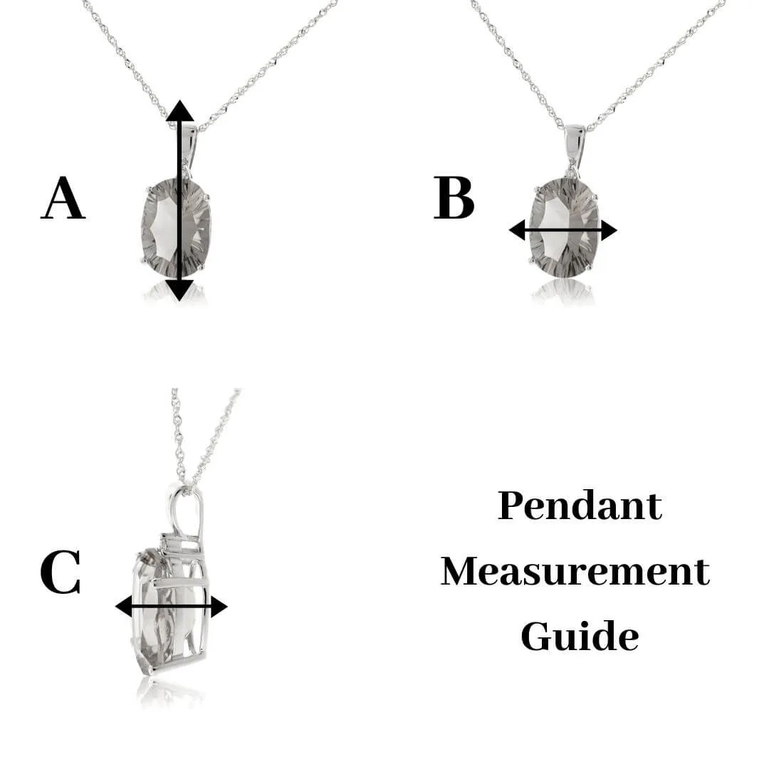 Rutilated Quartz & Gemstone Pendant