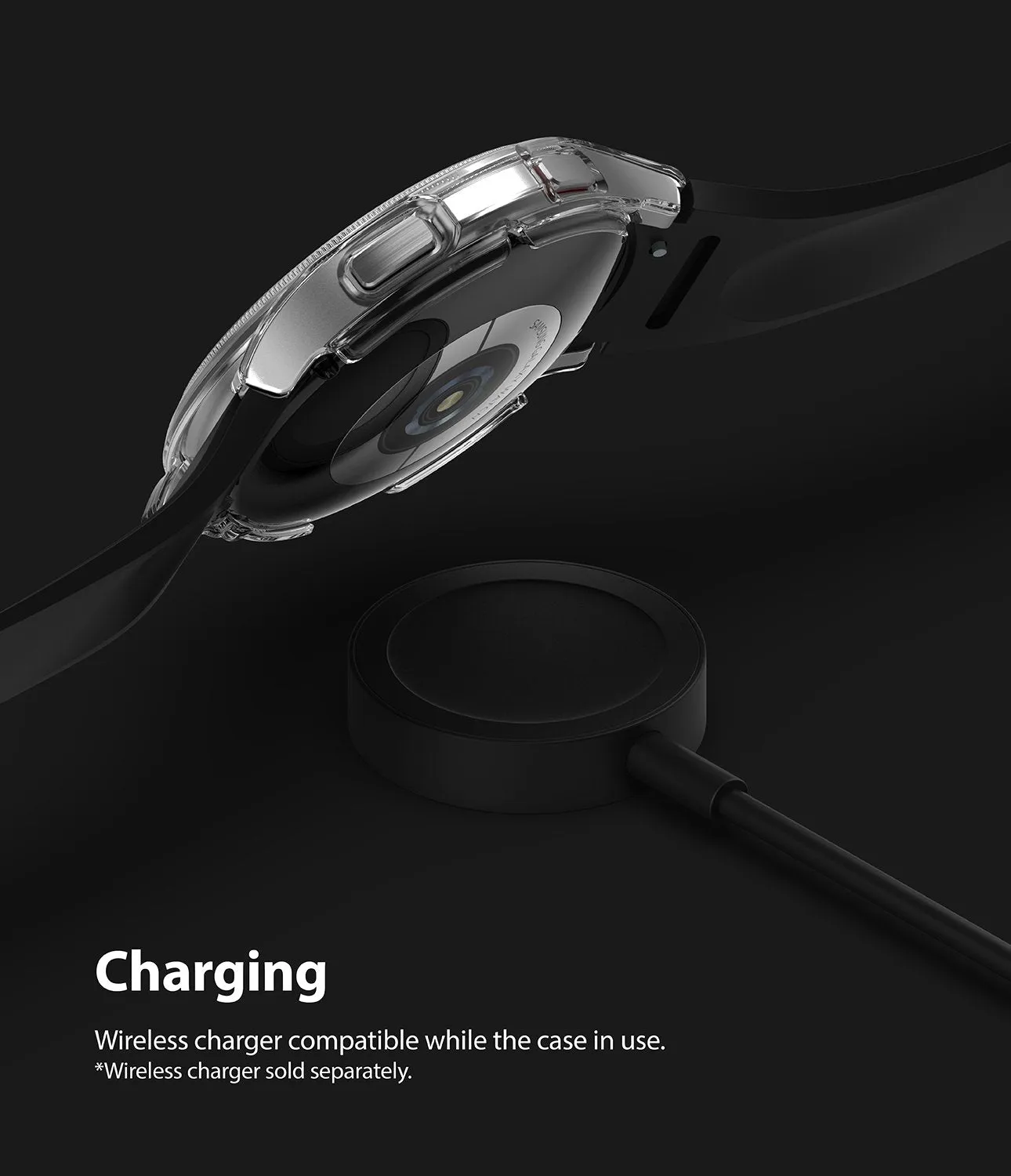 Samsung Galaxy Watch 4 Classic 46mm Case| Slim Series| Clear   White