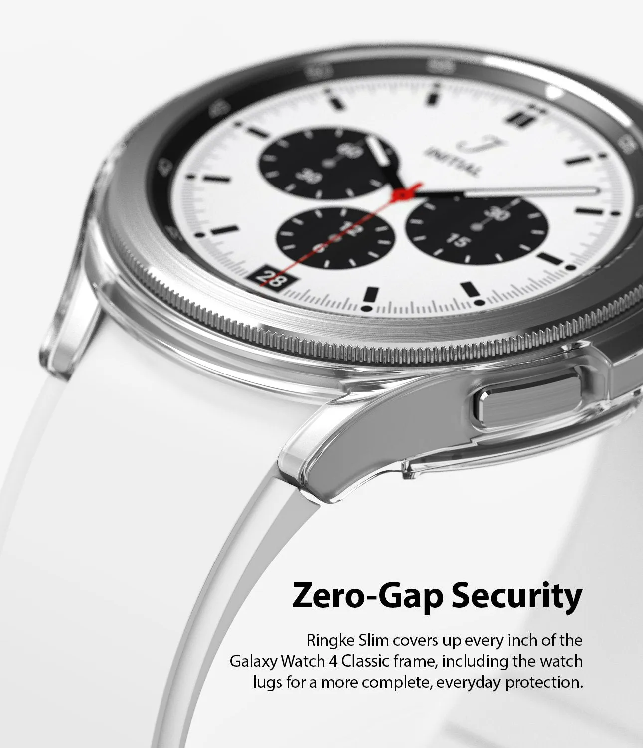Samsung Galaxy Watch 4 Classic 46mm Case| Slim Series| Clear   White