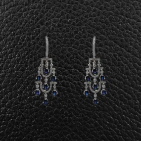 Sapphire & Diamond Chandelier Earrings