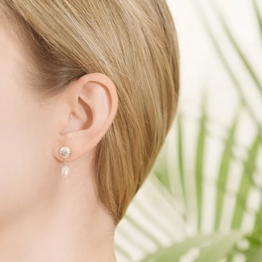 Sea Urchin Treasure Earrings in Silver