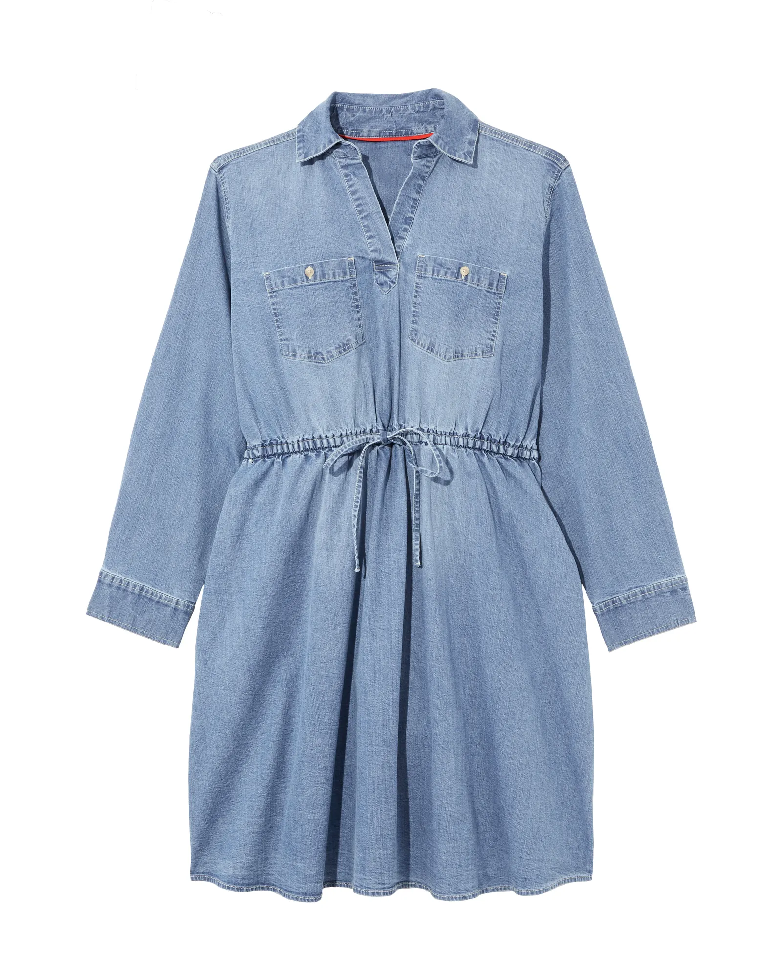 Selma Long Sleeve Chambray Dress | Medium Wash