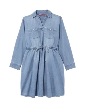 Selma Long Sleeve Chambray Dress | Medium Wash