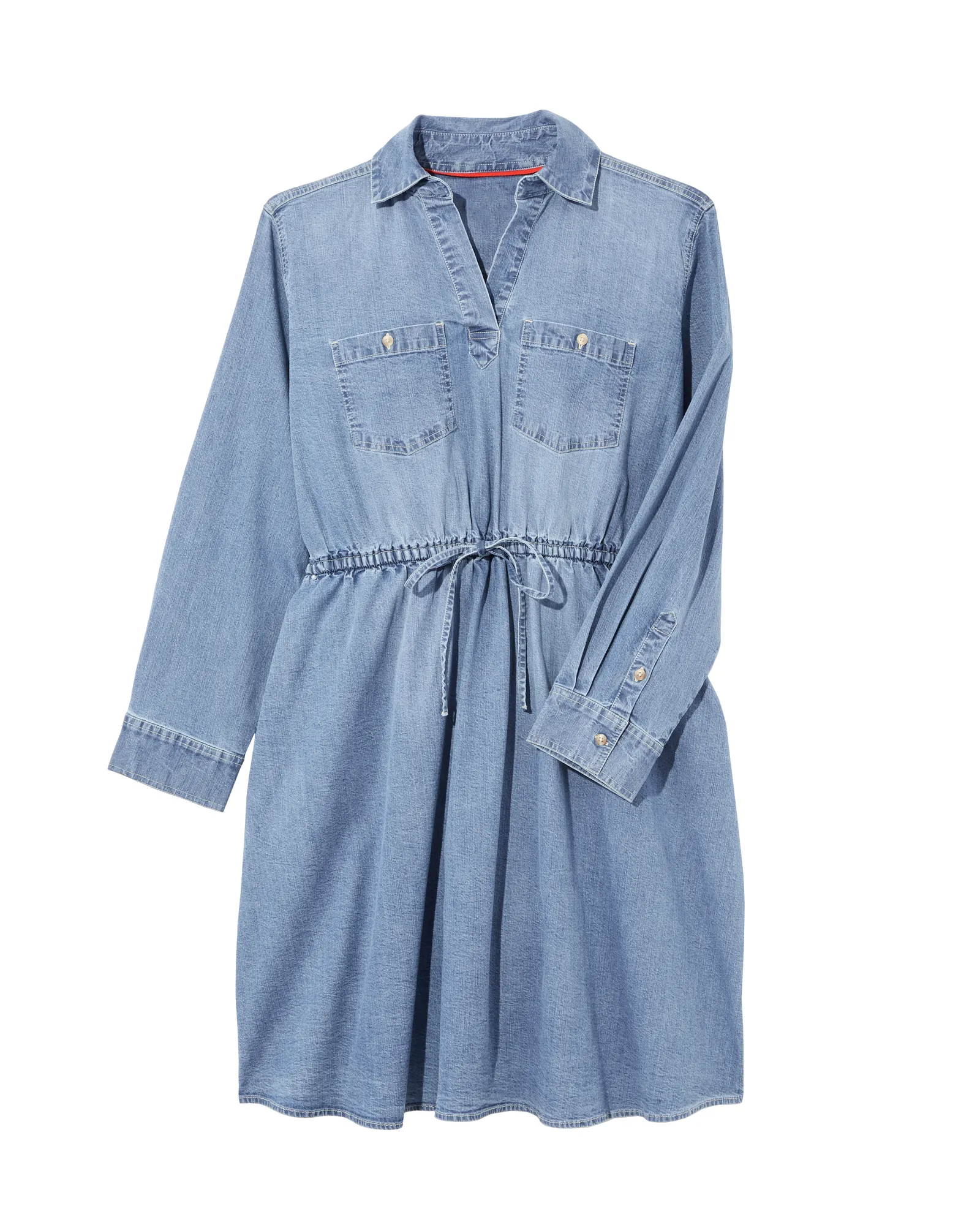 Selma Long Sleeve Chambray Dress | Medium Wash