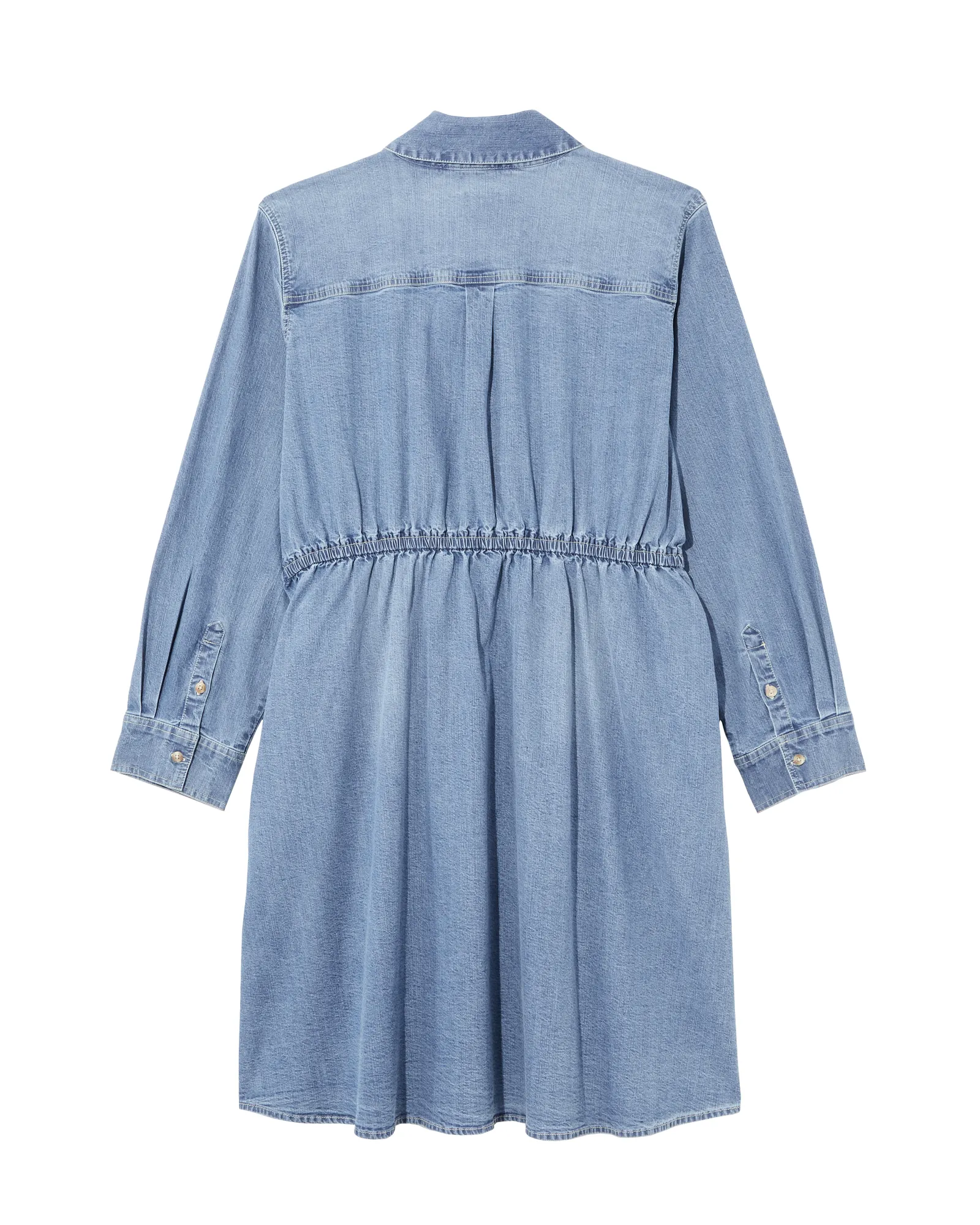 Selma Long Sleeve Chambray Dress | Medium Wash