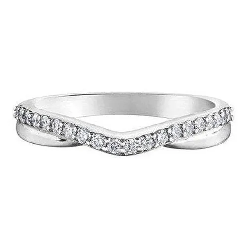 Shaped Diamond wedding band .25ct