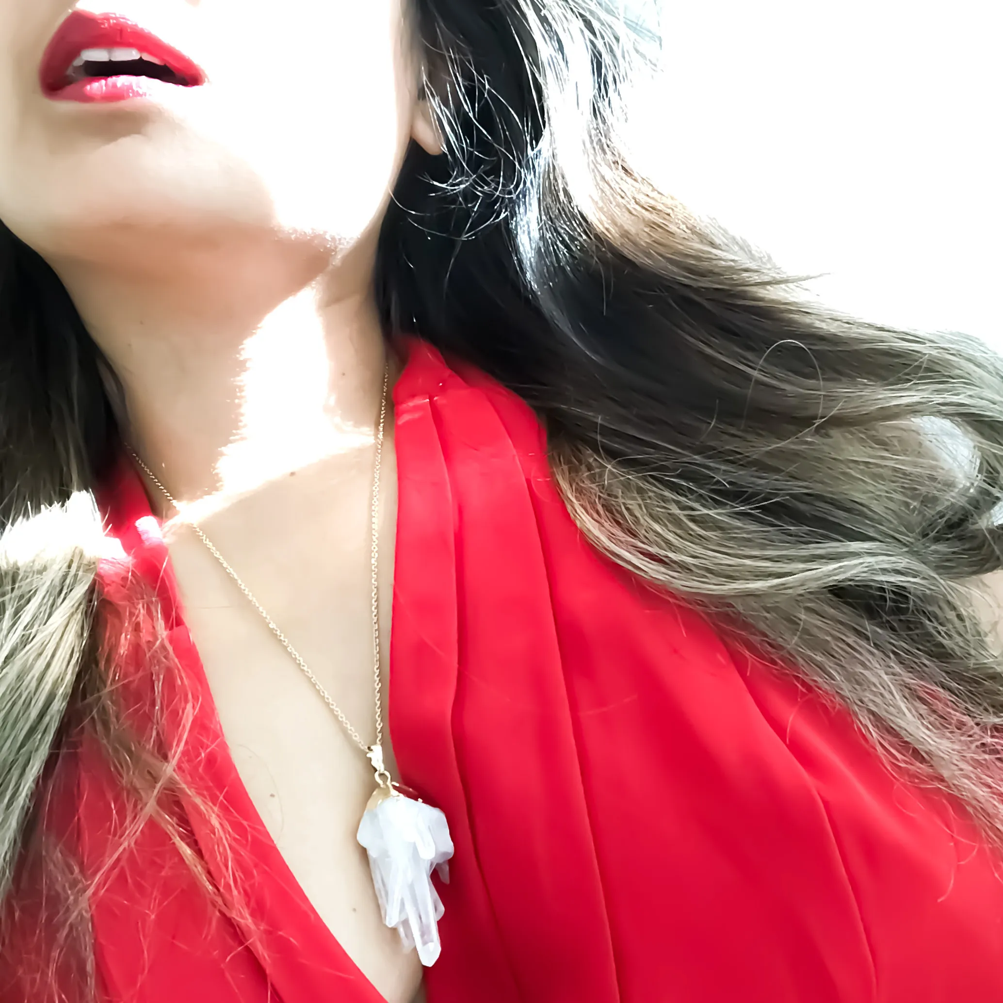 SHIVA Crystal Cluster Quartz Necklace