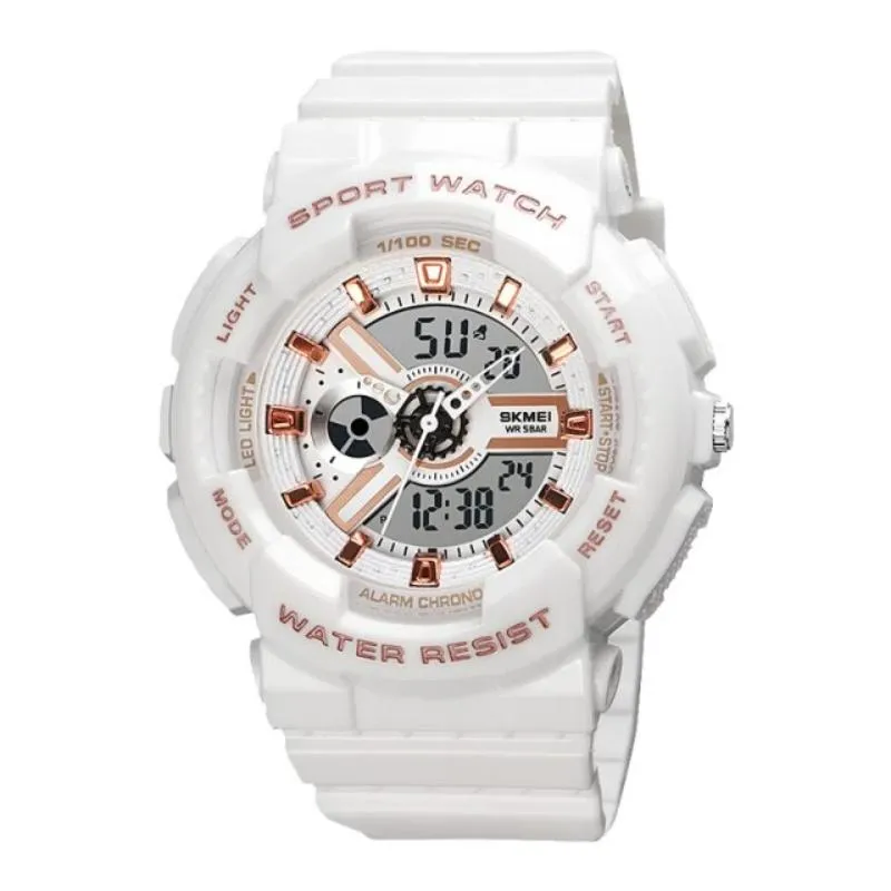 SKMEI 1689 Dual Time Waterproof Outdoor Sports Watch for Women IP68 w/ Luminous
