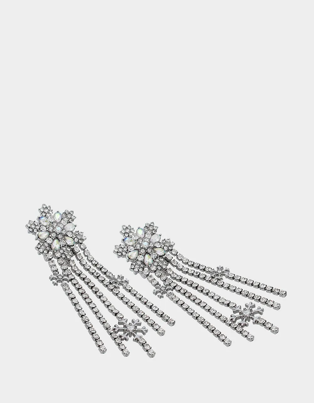 SNOW SPECIAL SNOWFLAKE STONE CHANDELIER EARRINGS CRYSTAL