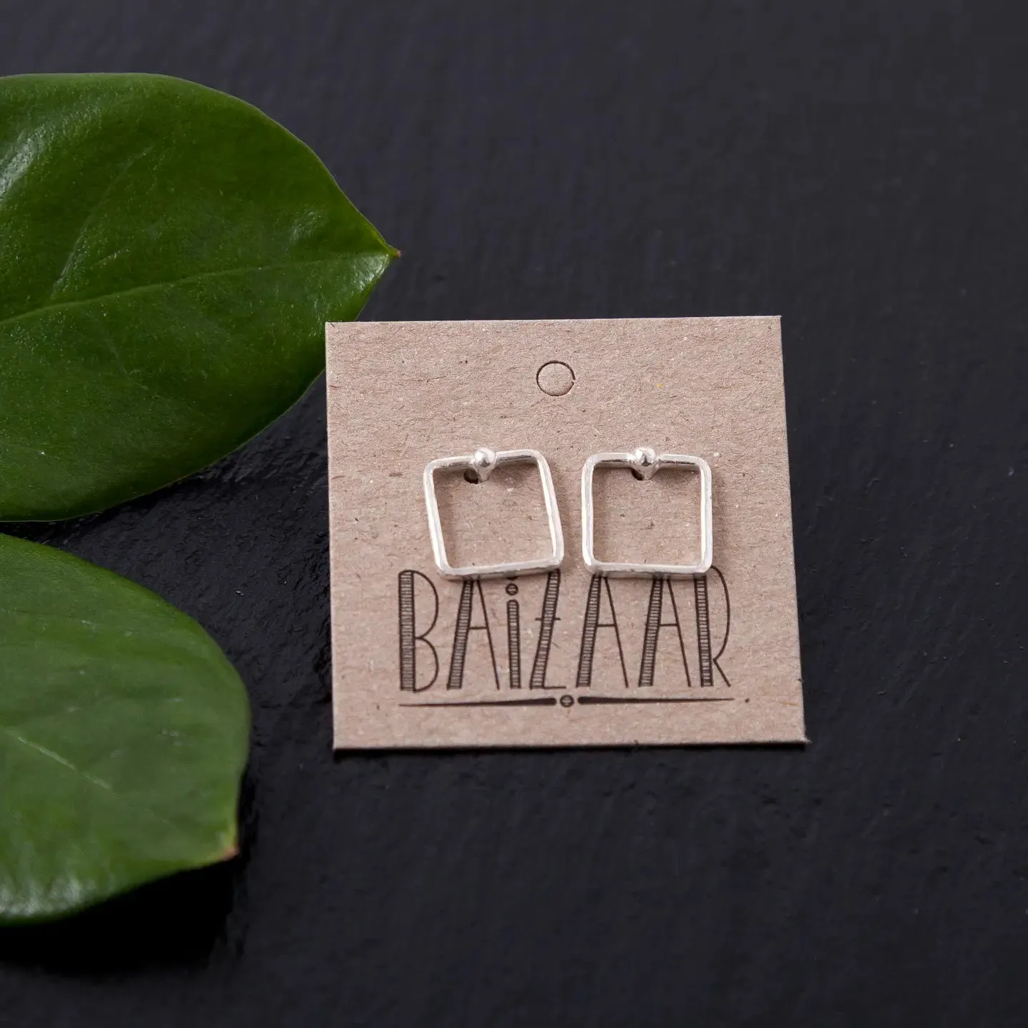 Square Studs - Sterling Silver