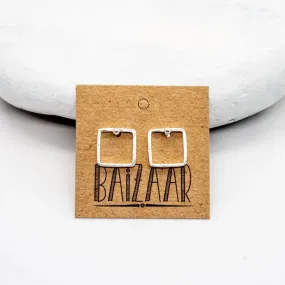 Square Studs - Sterling Silver