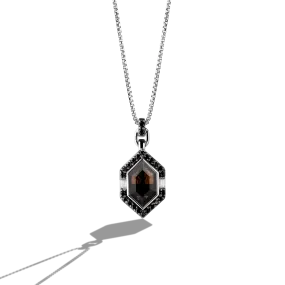Star Wars™ Fine Jewelry THE WOOKIEE WOMEN'S PENDANT 1/4 CT.TW. Black and White Diamonds and Smokey Quartz Silver