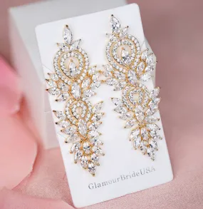 Statement Gold Earrings - Sara
