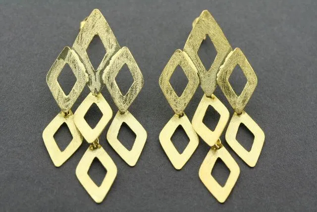 summer rain stud - gold plated