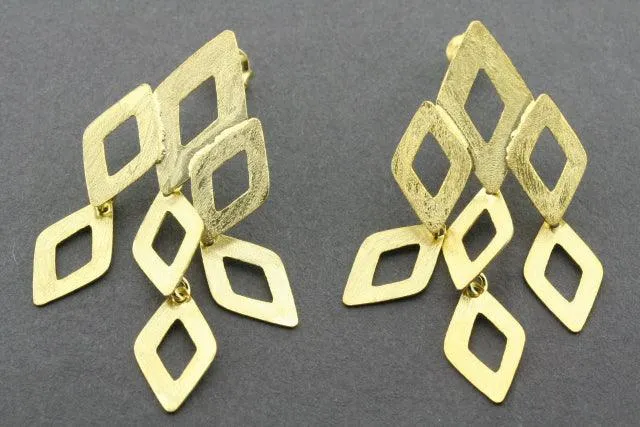 summer rain stud - gold plated