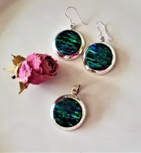 Taxco Sterling Silver Set -Earrings & Pendant