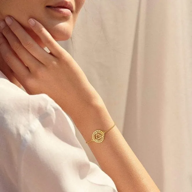 Throat Chakra Chain 18ct Gold Plated Bracelet CHKBR1005