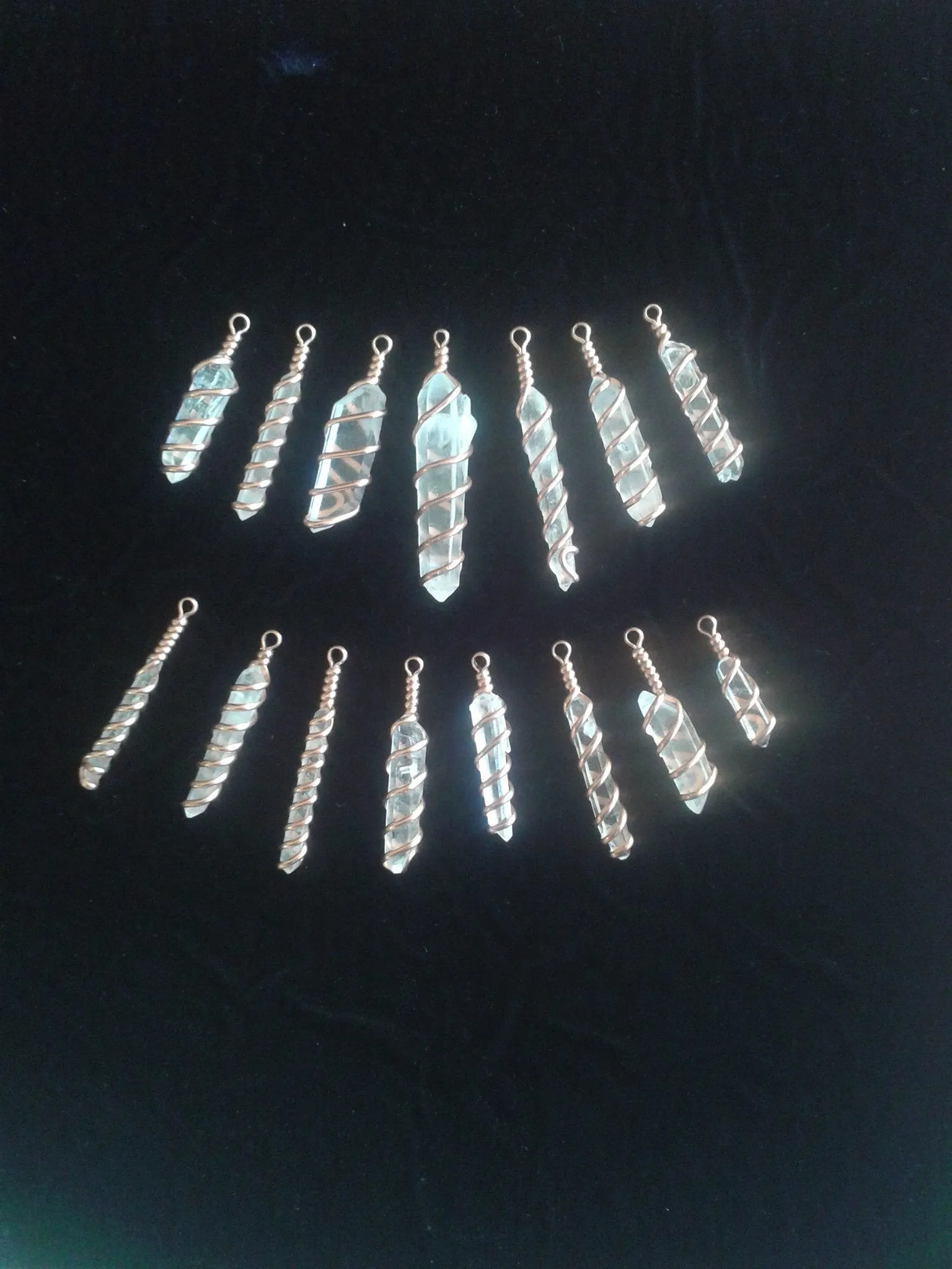 Tibetan Quartz Wire Wrapped Crystal Pendant