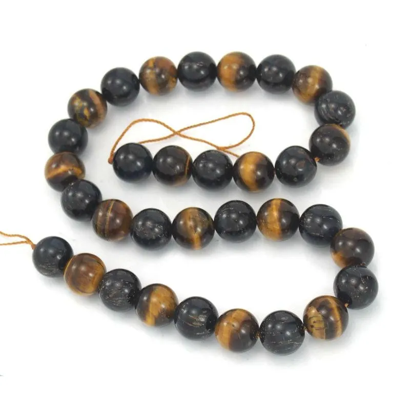 Tiger's Eye Smooth Rounds 12mm Bead Strand