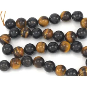 Tiger's Eye Smooth Rounds 12mm Bead Strand