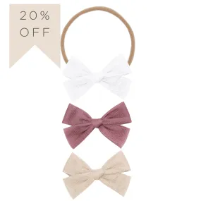 Tulle Bow 3 Pack: Iris Headbands