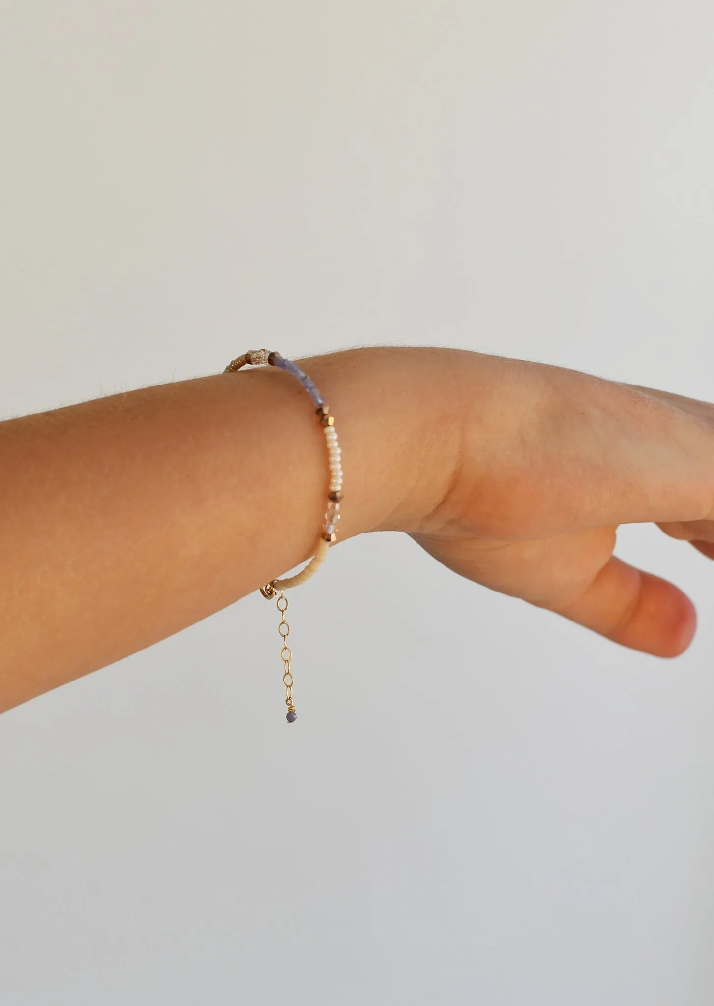 Utulivu Tanzanite Beaded Bracelet - PINK/TAUPE/HONEY/ROSE GOLD/PEARL/LAVENDER TANZANITE