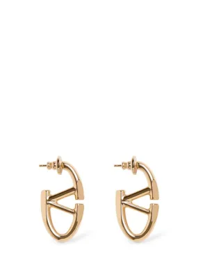 Valentino Garavani   35mm V logo Moon earrings 