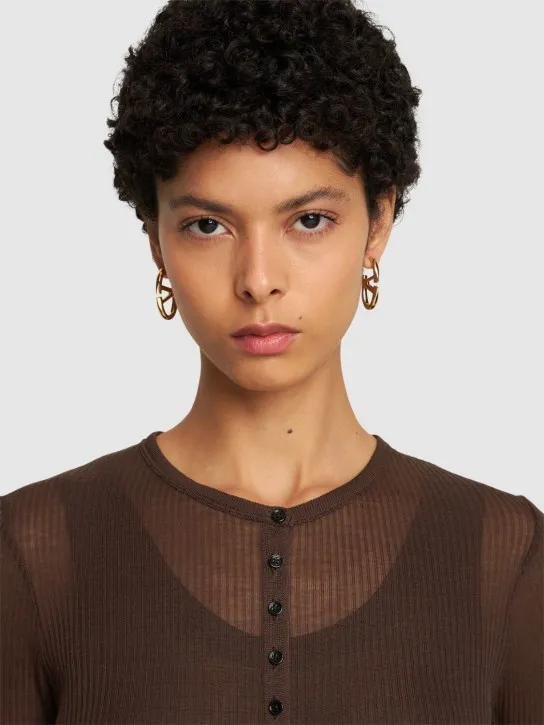 Valentino Garavani   35mm V logo Moon earrings 