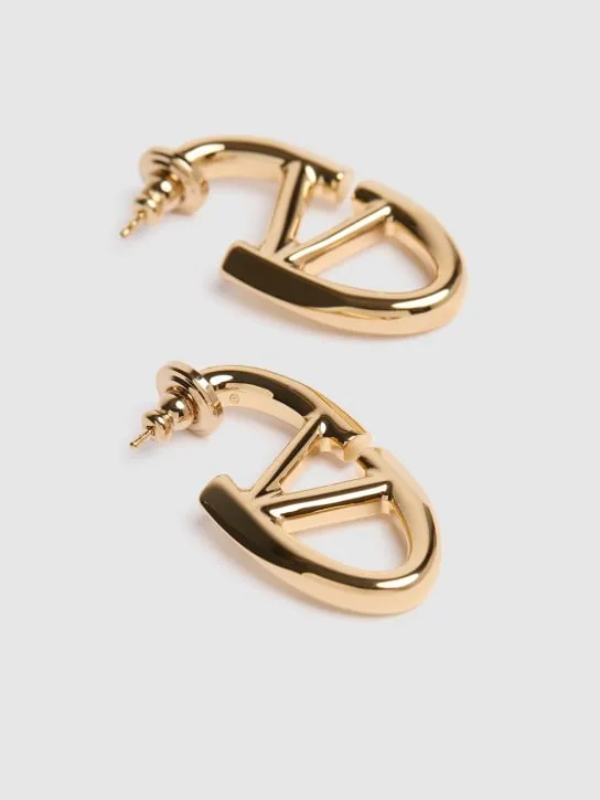 Valentino Garavani   35mm V logo Moon earrings 