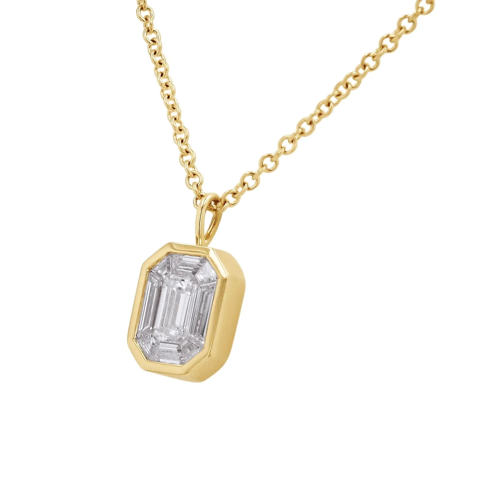 Vertical Kaleidoscope Diamond Pendant by Rahaminov