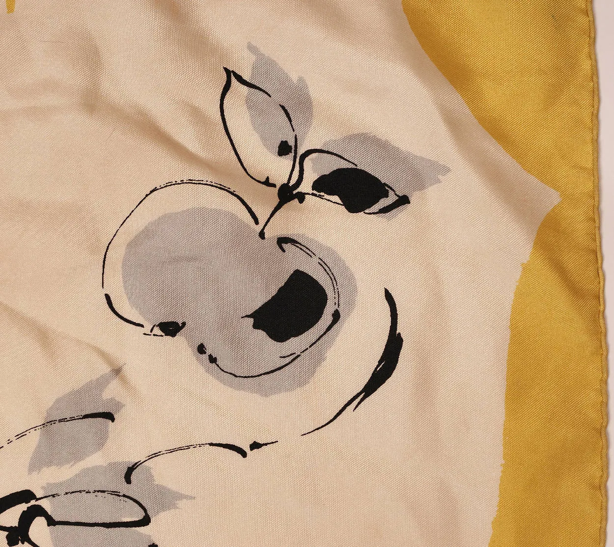 Vintage 1950s Nina Ricci Paris Silk Scarf Autumn Leaves