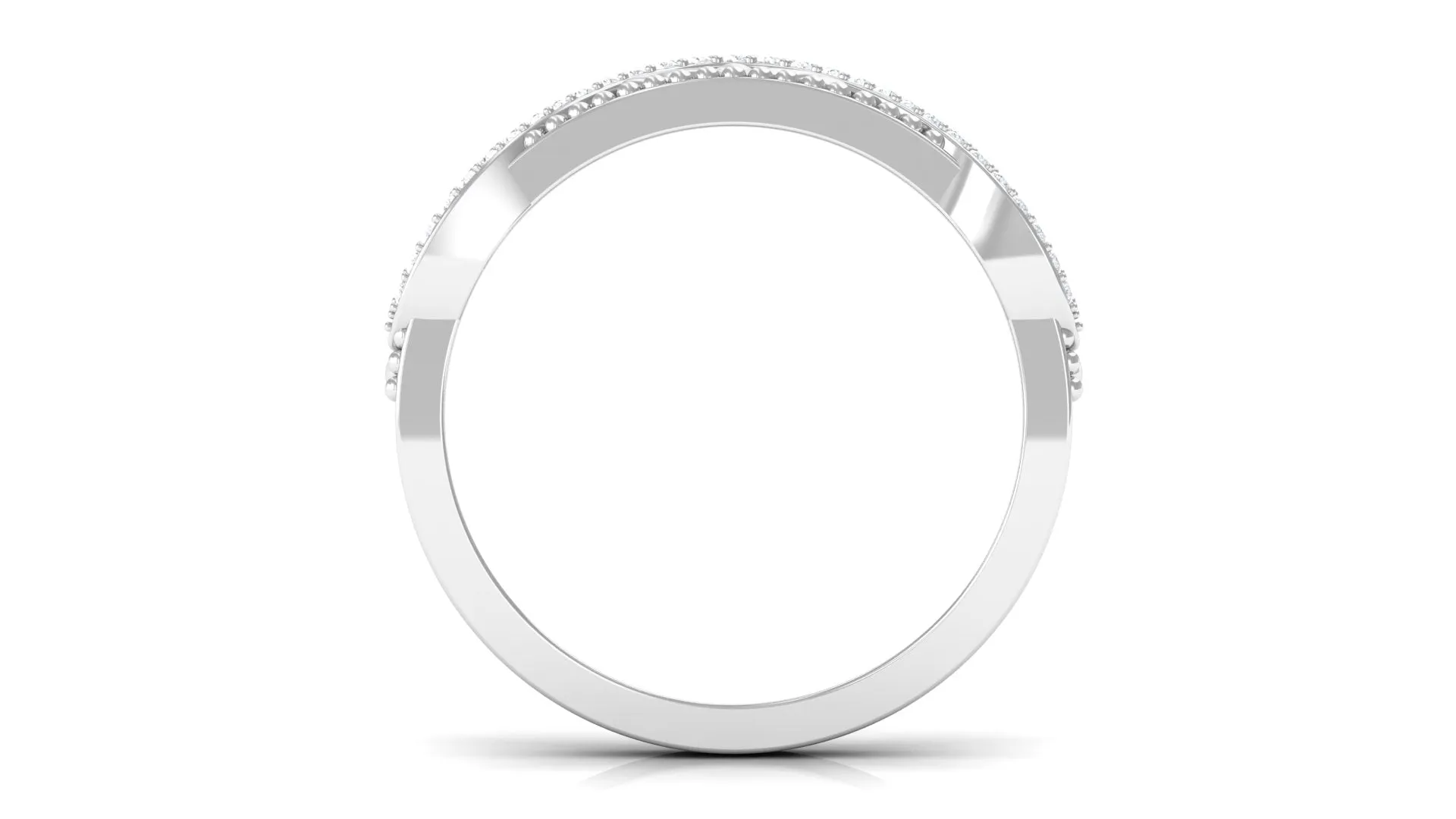 Vintage Inspired Diamond Wedding Band Ring