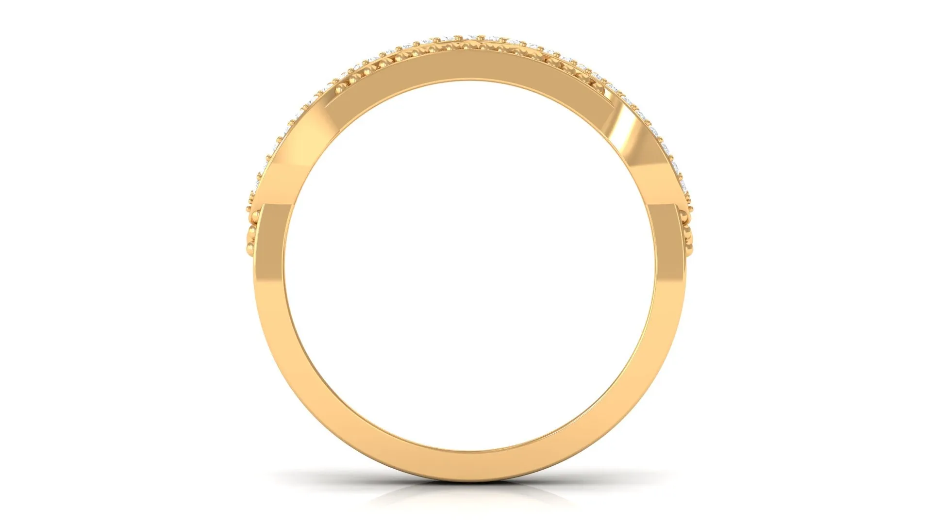 Vintage Inspired Diamond Wedding Band Ring