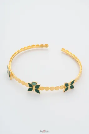 Volare Butterfly New Collection Colombian raw emerald & 24k Gold Plated