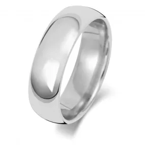 Wedding Band Platinum Trad Court 6mm-1.25 Wedding  Ring WP166L