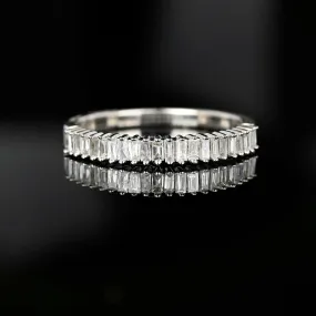 White Gold Baguette Diamond Eternity Ring Band